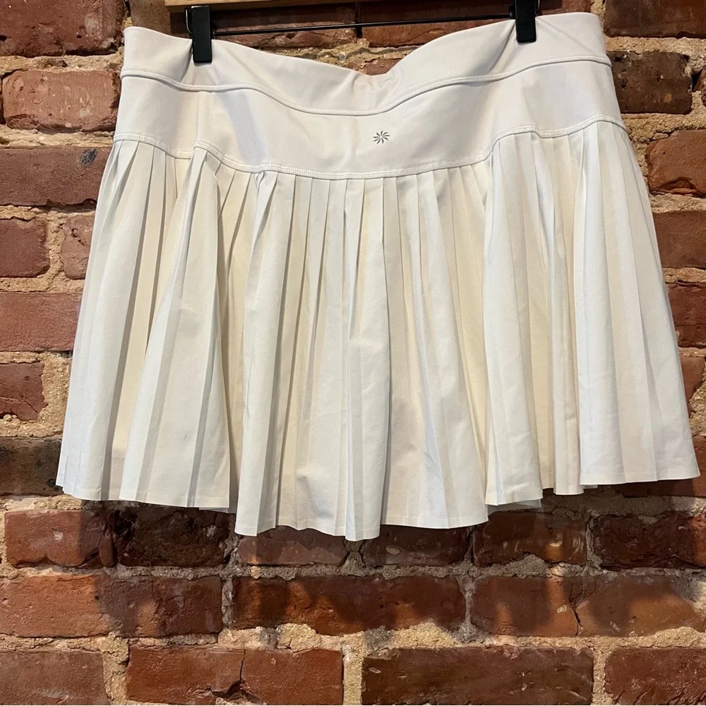Athleta Advantage Skort Size XL White Pleated Tennis Golf - Picture 4 of 10
